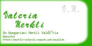 valeria merkli business card